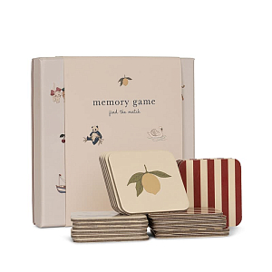 Набор карточек в коробке для игры на запоминание Konges Slojd "Cardboard Memory", кремовый